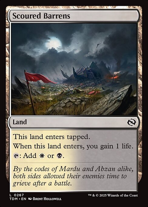 MTG Scoured Barrens TDM 267 Regular Nonfoil