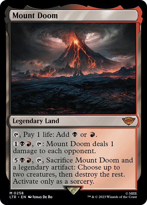 MTG Mount Doom LTR 258 Regular Foil