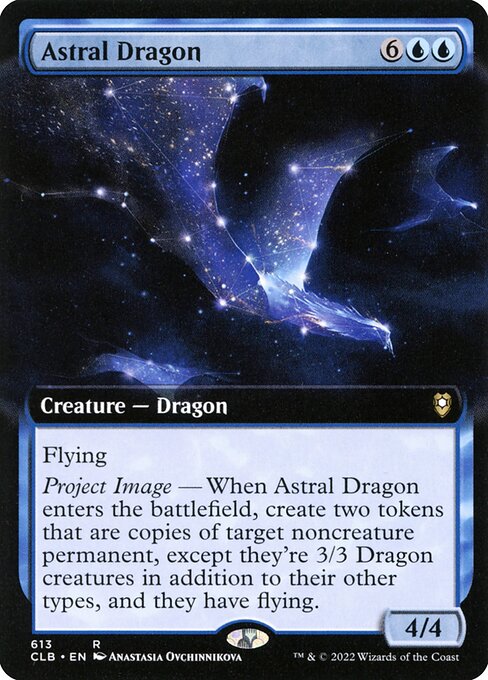 MTG Astral Dragon CLB 613 Extended Art Nonfoil