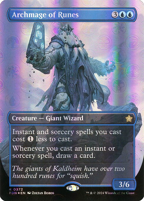 MTG Archmage of Runes FDN 372 Borderless Mana Foil
