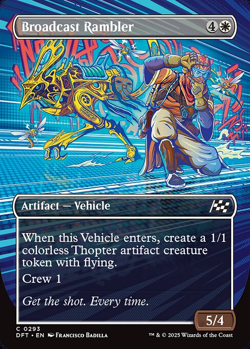 MTG Broadcast Rambler DFT 293 Borderless Revved Up Nonfoil