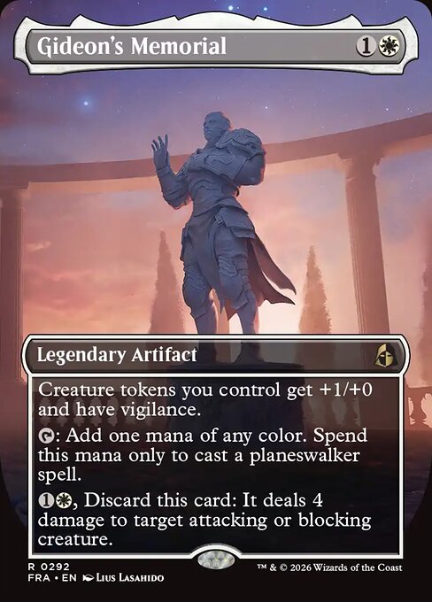 MTG Gideon's Memorial FRA 292 Borderless Echoed Pairs Nonfoil front