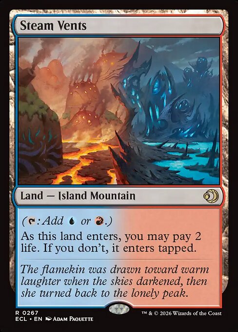 MTG Steam Vents ECL 267 Regular Nonfoil