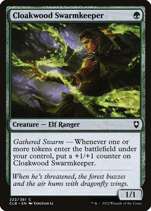 MTG Cloakwood Swarmkeeper CLB 222 Regular Foil