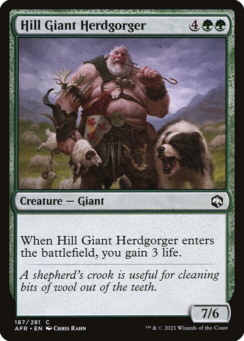 MTG Hill Giant Herdgorger AFR 187 Regular Nonfoil