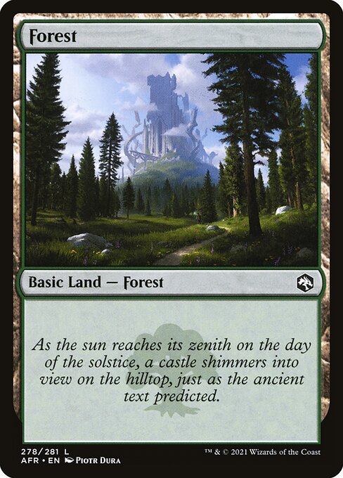 MTG Forest AFR 278 Regular Foil