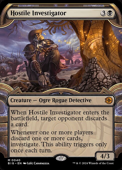 MTG Hostile Investigator BIG 040 Showcase Vault Frame Nonfoil