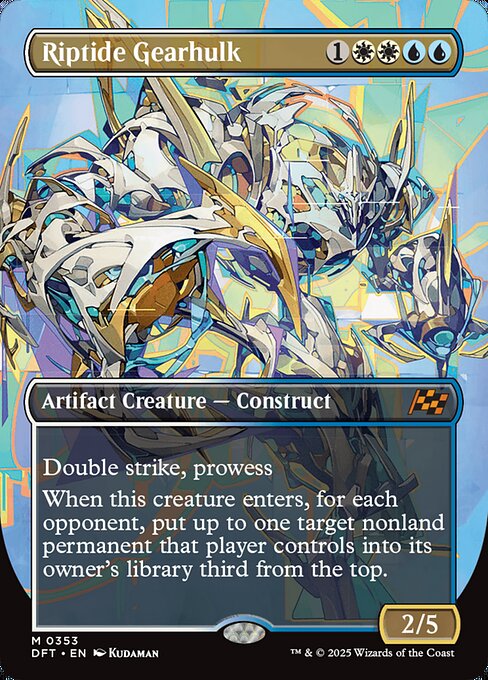 MTG Riptide Gearhulk DFT 353 Borderless Graffiti Giant Nonfoil