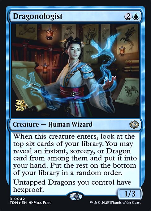 MTG Dragonologist PTDM 042s Prerelease Foil