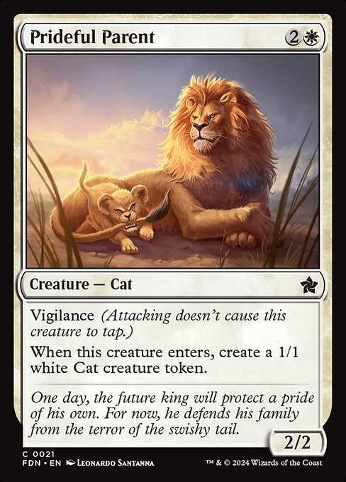 MTG Prideful Parent FDN 021 Regular Foil
