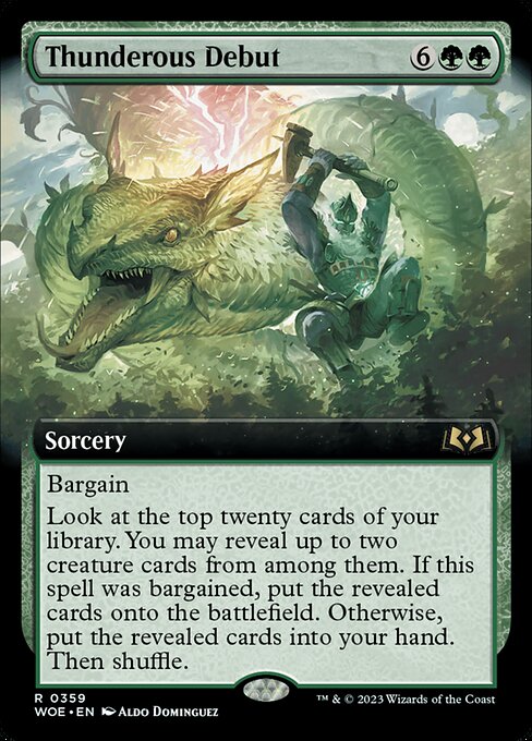 MTG Thunderous Debut WOE 359 Extended Art Nonfoil