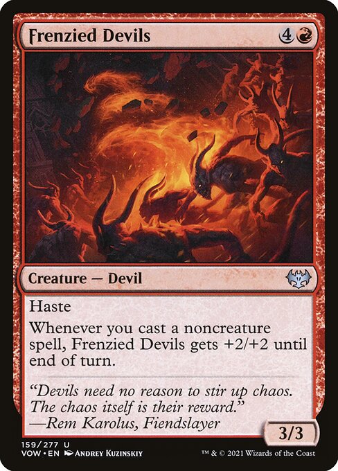 MTG Frenzied Devils VOW 159 Standard Foil front