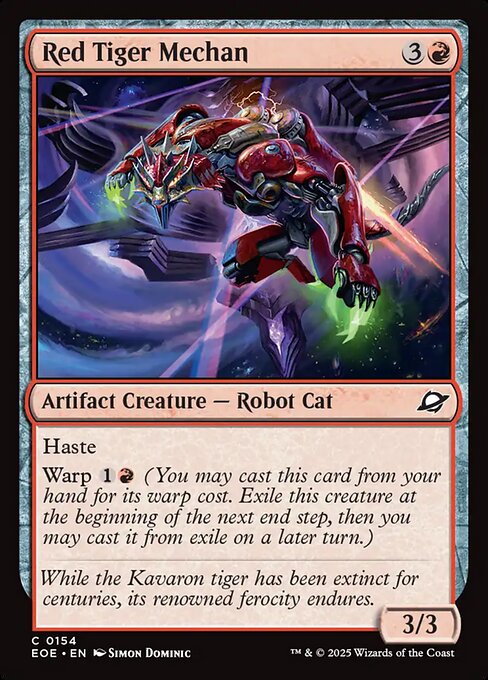 MTG Red Tiger Mechan EOE 154 Regular Nonfoil