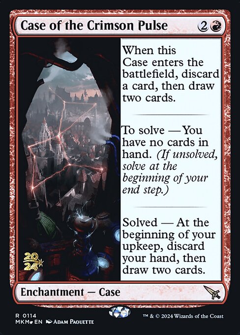 MTG Case of the Crimson Pulse PMKM 114s Prerelease Foil