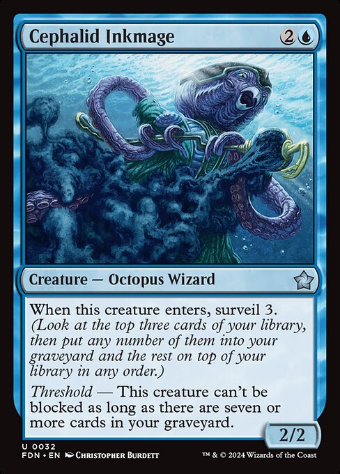 MTG Cephalid Inkmage FDN 032 Regular Foil