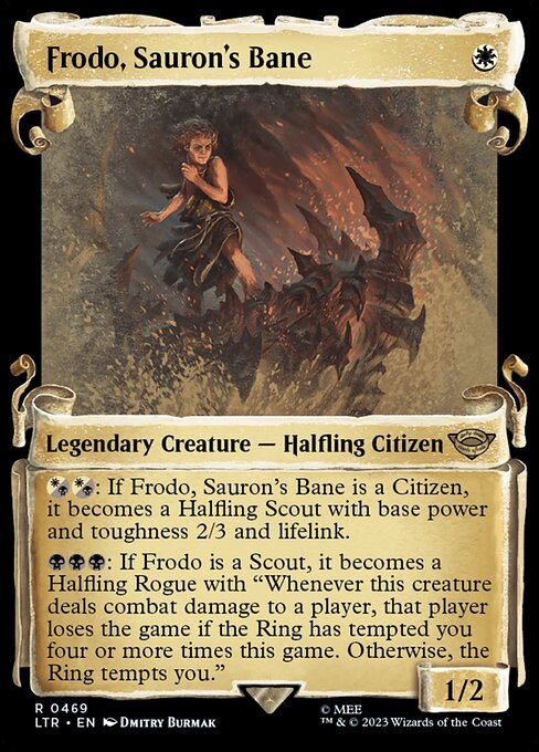 MTG Frodo, Sauron's Bane LTR 469 Showcase Scrolls of Middle-earth Nonfoil