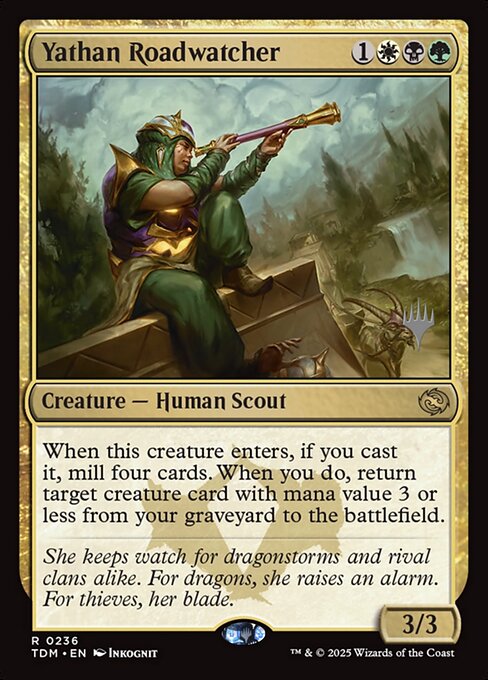 MTG Yathan Roadwatcher PTDM 236p Promo Pack Foil