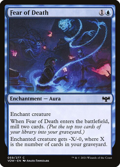 MTG Fear of Death VOW 059 Standard Foil front
