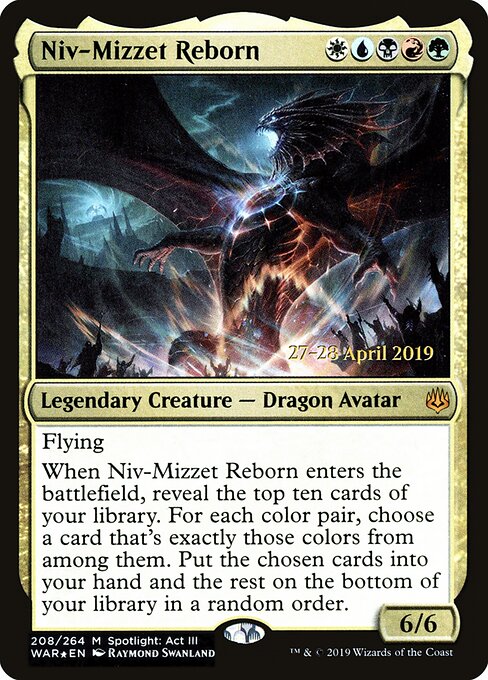 MTG Niv-Mizzet Reborn PWAR 208S Prerelease Promo Foil front