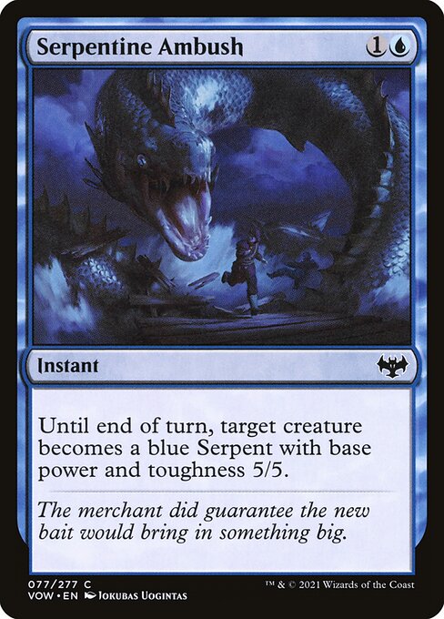 MTG Serpentine Ambush VOW 077 Standard Nonfoil front