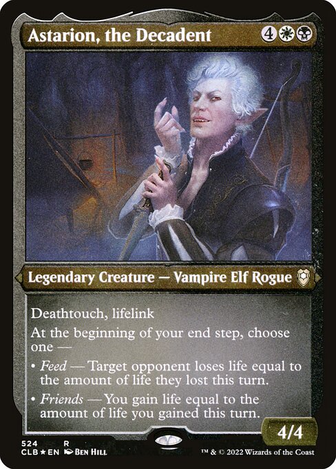 MTG Astarion, the Decadent CLB 524 Foil Etched Frame Etched
