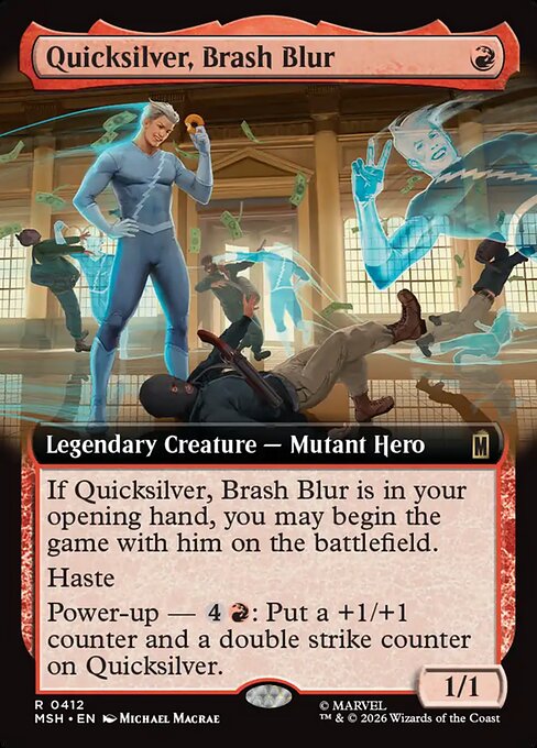 MTG Quicksilver, Brash Blur MSH 412 Extended Art Nonfoil