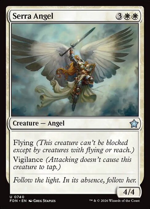 MTG Serra Angel FDN 740 Welcome Deck Nonfoil