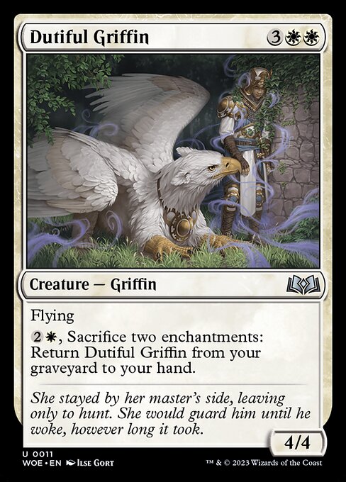 MTG Dutiful Griffin WOE 011 Regular Foil