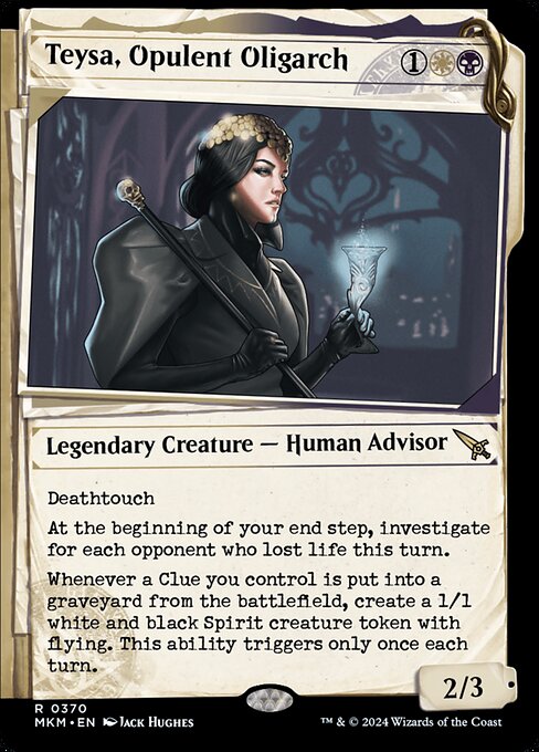 MTG Teysa, Opulent Oligarch MKM 370 Showcase Dossier Foil