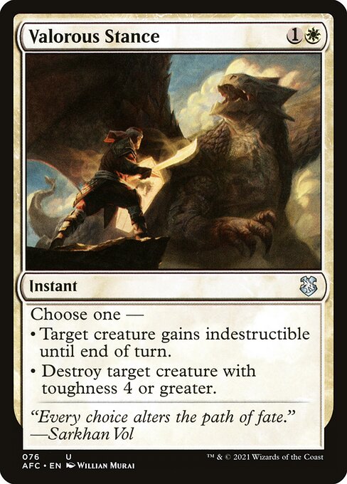 MTG Valorous Stance AFC 076 Standard Nonfoil