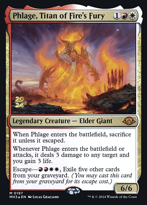 MTG Phlage, Titan of Fire's Fury PMH3 197s Prerelease Foil