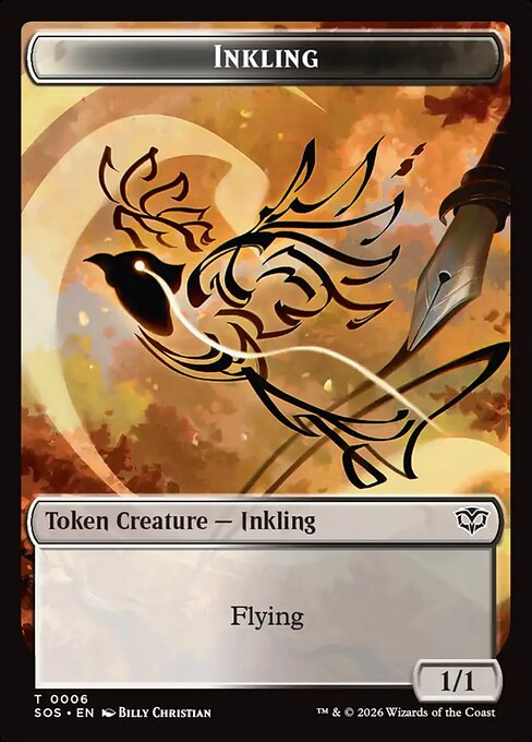 MTG Inkling Token SOS 006 Token Foil