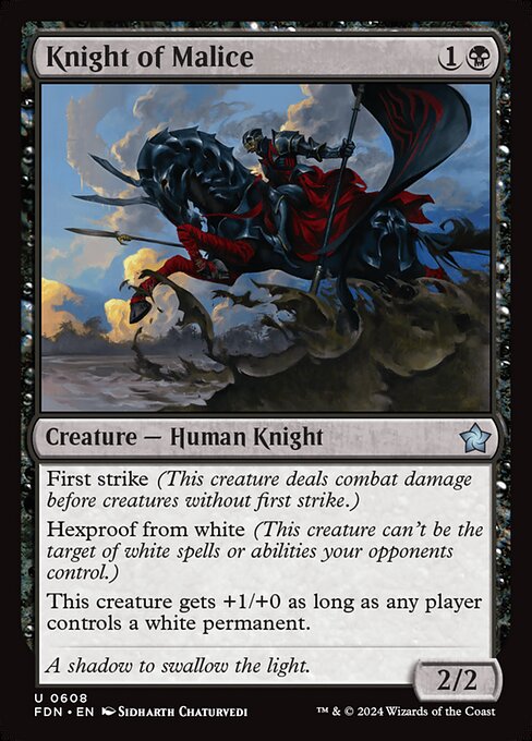 MTG Knight of Malice FDN 608 Starter Collection Nonfoil