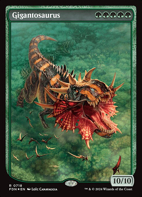 MTG Gigantosaurus FDN 718 Starter Collection Foil