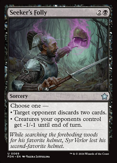 MTG Seeker's Folly FDN 069 Regular Foil
