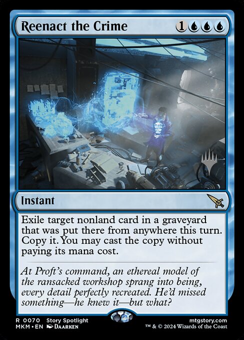 MTG Reenact the Crime PMKM 070p Promo Pack Foil