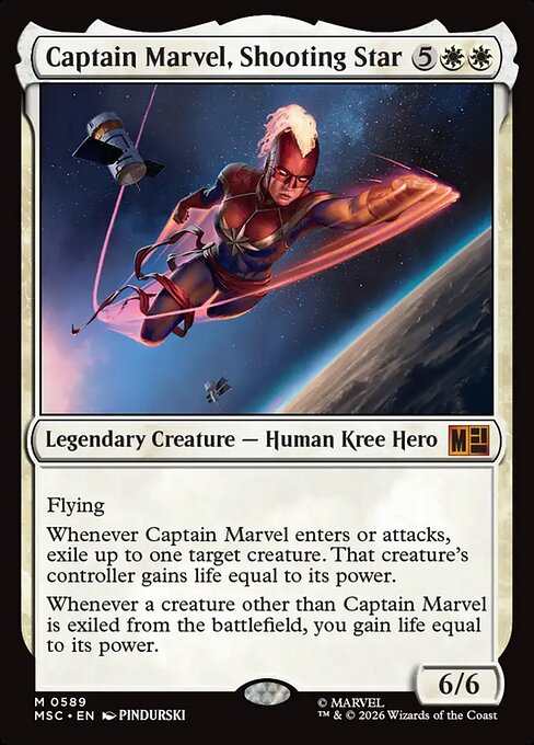 MTG Captain Marvel, Shooting Star MSC 589 Regular Nonfoil