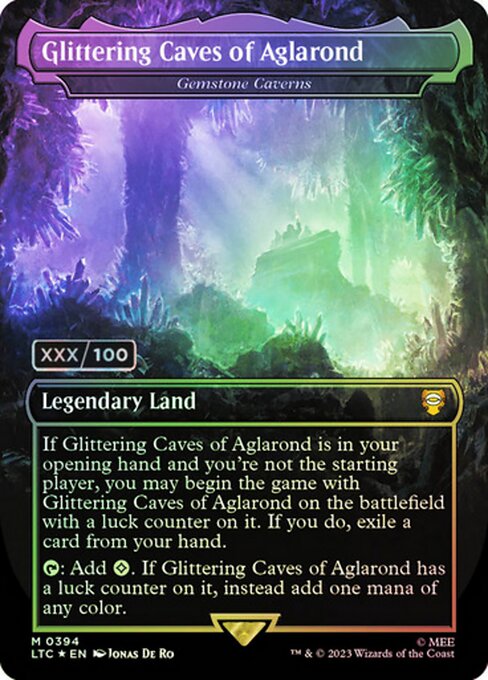 MTG Gemstone Caverns LTC 394z Showcase Ring Foil
