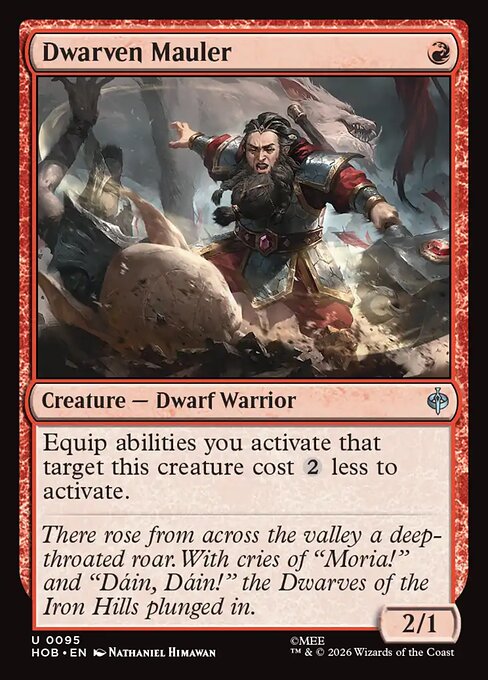 MTG Dwarven Mauler HOB 095 Regular Foil
