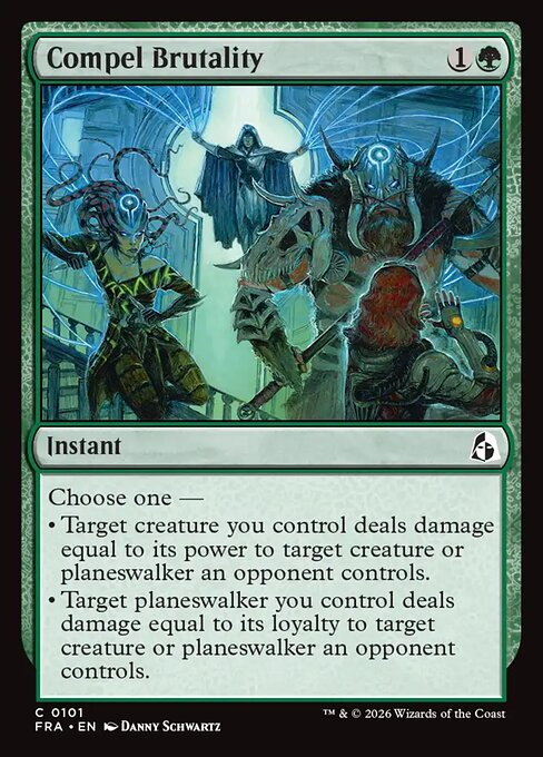 MTG Compel Brutality FRA 101 Standard Foil front