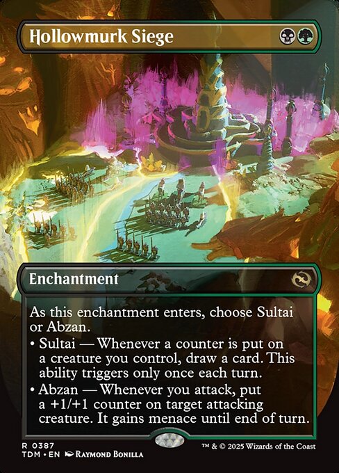 MTG Hollowmurk Siege TDM 387 Borderless Foil