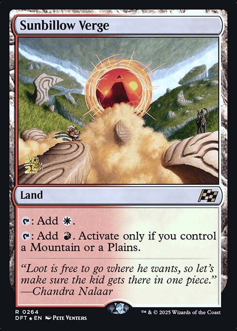 MTG Sunbillow Verge PDFT 264s Prerelease Foil