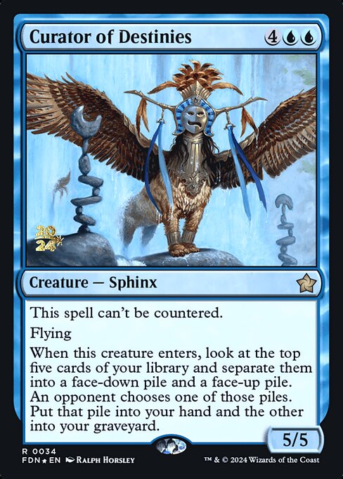 MTG Curator of Destinies PFDN 034s Prerelease Foil
