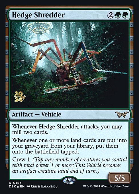 MTG Hedge Shredder PDSK 183s Prerelease Foil