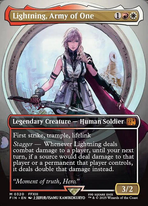 MTG Lightning, Army of One FIN 320 Borderless FINAL FANTASY Artist Nonfoil
