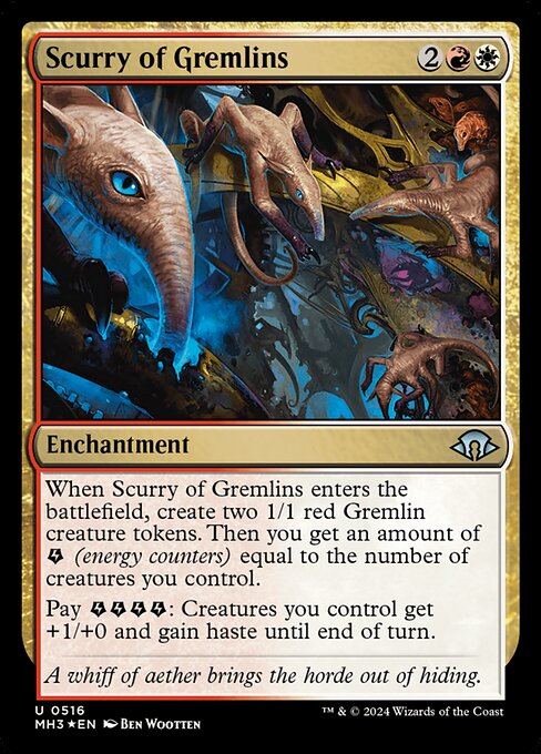 MTG Scurry of Gremlins MH3 516 Ripple Foil Ripple Foil
