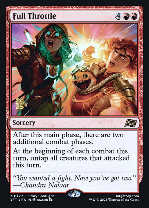 MTG Full Throttle PDFT 127s Prerelease Foil