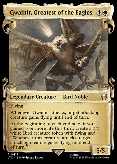 MTG Gwaihir, Greatest of the Eagles LTC 417 Alternate Art Nonfoil