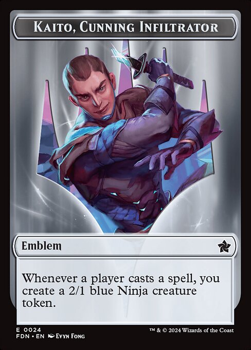 MTG Kaito, Cunning Infiltrator Emblem FDN 024 Emblem Nonfoil