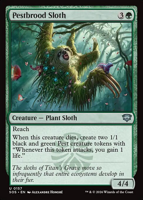 MTG Pestbrood Sloth SOS 157 Regular Foil